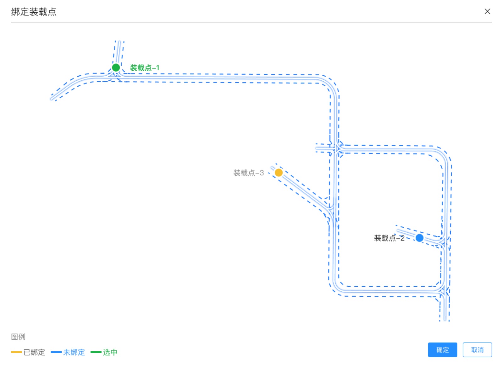 绑定装载点弹窗:云控管理平台 UI 设计稿