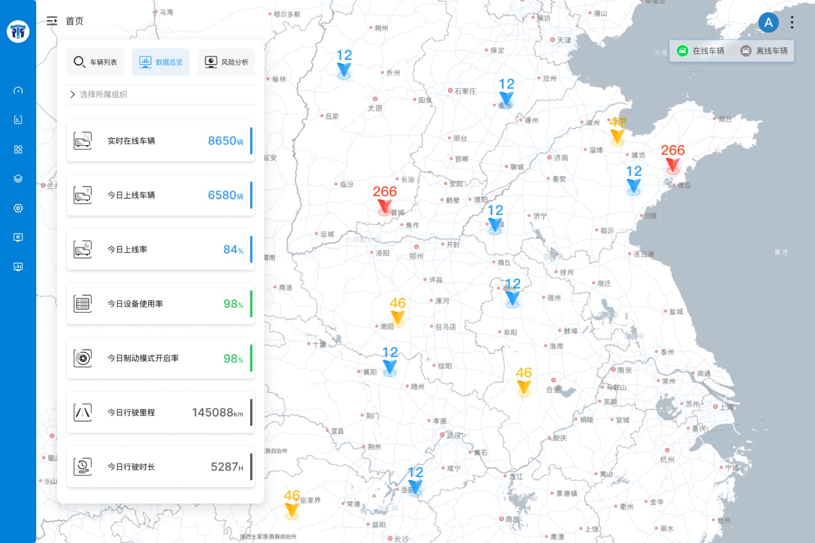 Risk Control B2: Vehicle Risk Control Platform UI design screen